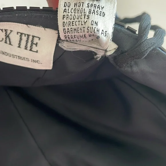 Black Tie He-ro Industries Womens Silk Beaded Strapless Evening Jumpsuit size 4 - Picture 7 of 14